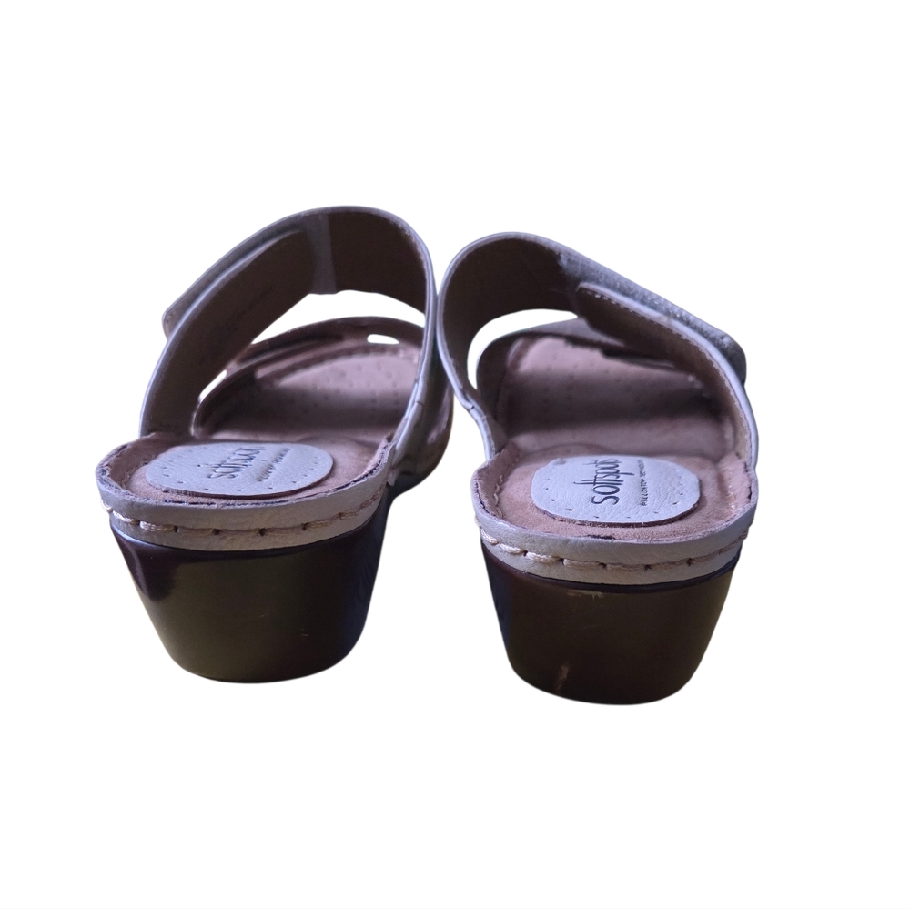 Softspots - NEW Panama 7337103 Womens Beige Leather Wedges Sandals Shoes - Picture 6 of 10